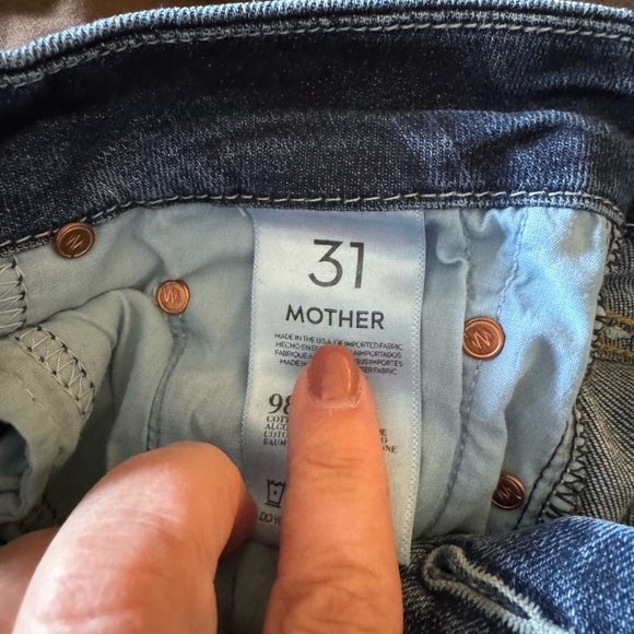 MOTHER Dark Blue Women's Jeans - Picture 4 of 6
